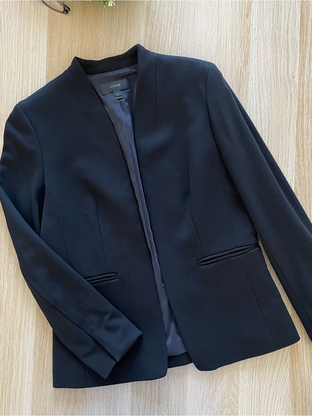 J. Crew Women's Black Blazer - Tailored Open-Front Jacket